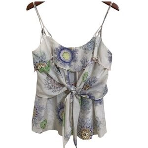 Leifsdottir Anthropologie Women’s Silk Tank Top Embellished Shirt Size 8